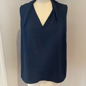 Tahari black sleeveless blouse, size Large, Color Black